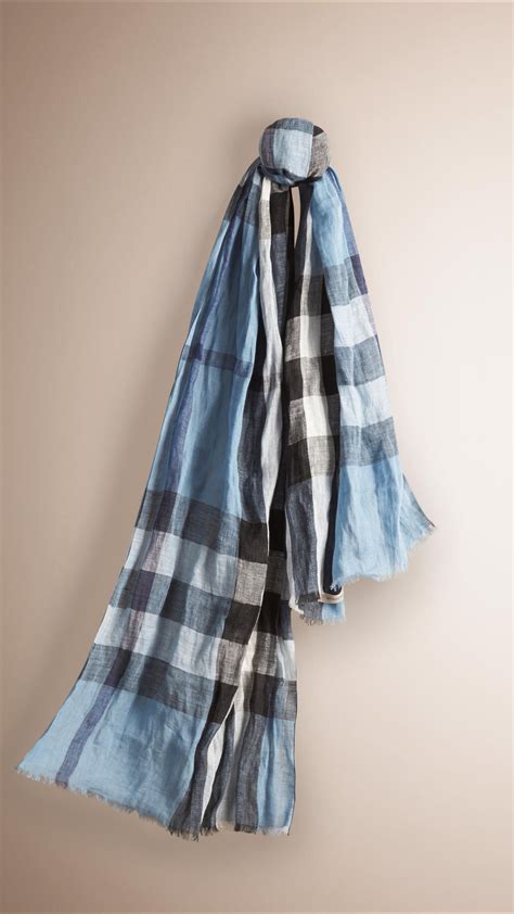 burberry check linen scarf|Burberry Check scarf men.